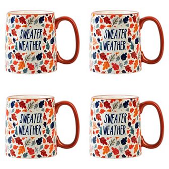 10 Strawberry Street 4 pc Sweater Weather Mug Set