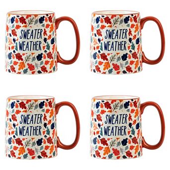 10 Strawberry Street 4 pc Sweater Weather Mug Set