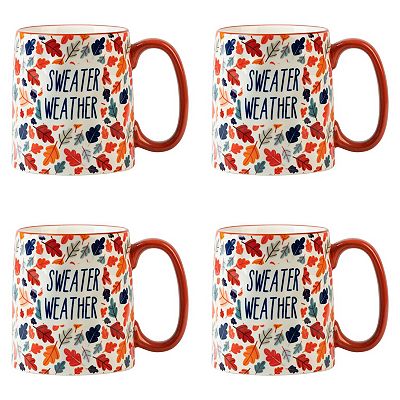 10 Strawberry Street 4-pc. Sweater Weather Mug Set