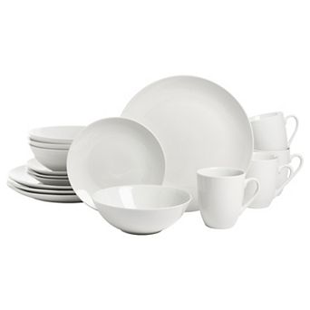 10 Strawberry Street Simply White 16 pc Coupe Dinnerware Set
