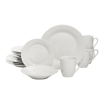 10 Strawberry Street Simply White 16 pc Round Dinnerware Set