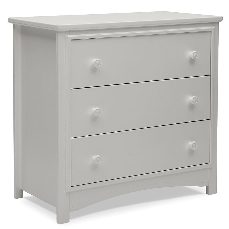 Delta Children Perry 3-Drawer Dresser with Changing Top, Grey