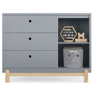 Delta Children Poppy 3 Drawer Dresser with Cubbies