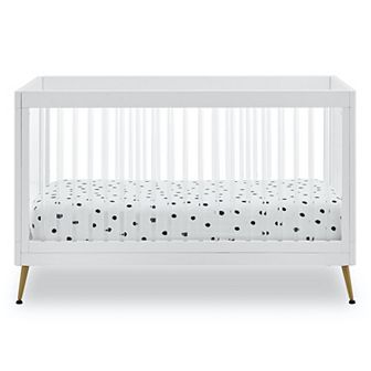 Delta Children Sloane 4-in-1 Acrylic Convertible Crib with Included Conversion Rails
