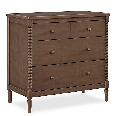 dresser mid century Mid-Century Fluted 3-Drawer Dressers Black Oak (Set of 2) main image 1