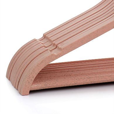 Elama Home 20 Piece Biodegradable Coat Hangers in Pink