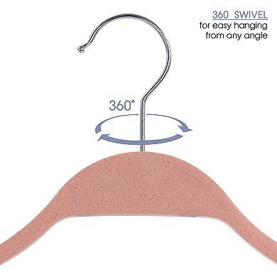 Elama Home 20 Piece Biodegradable Coat Hangers in Pink
