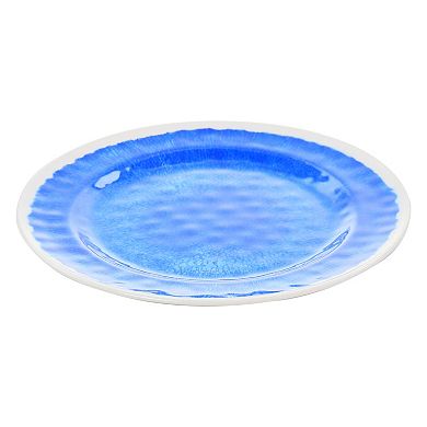 Elama Nelly 12 Piece Melamine Dinnerware Set in Blue