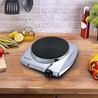 Brentwood Electric 1000W Single Hotplate in Chrome