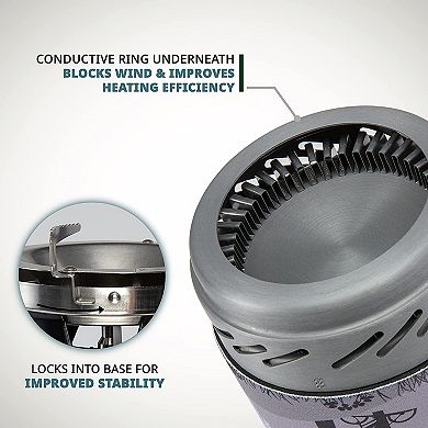 Hike Crew Portable Stove Top & Cooking System With 1L Pot, Compact Cooktop for Camping