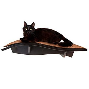 Arf Pets Cat Perch Wall-Mounted Wooden Shelf Tree Tower For Climbing Holds Cats Up to 44 Lb