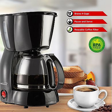 Brentwood 4 Cup Coffee Maker - Black