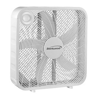 Kool Zone 20 in Box Fan in White