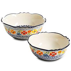 Gibson Tenby 26 fl. oz. Gradient Blue Stoneware Soup Bowl (Set of