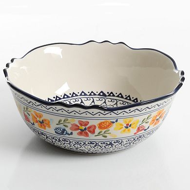 Gibson Home Luxembourg 2 Piece Stoneware Bowl Set