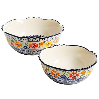 Gibson Home Luxembourg 2 Piece Stoneware Bowl Set