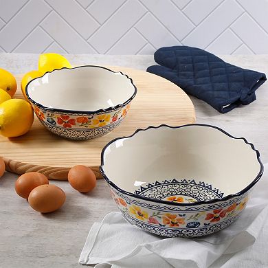 Gibson Home Luxembourg 2 Piece Stoneware Bowl Set