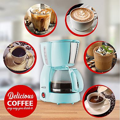 Brentwood 4 Cup 650 Watt Coffee Maker in Blue