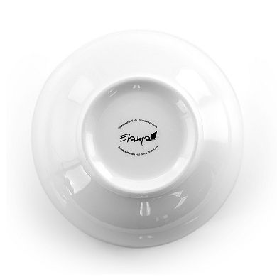 Elama Luna 18 Piece Porcelain Dinnerware Set in White