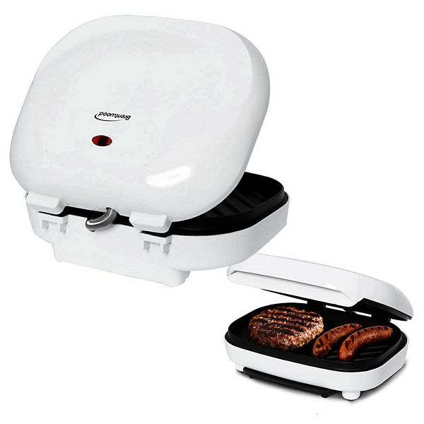 Brentwood Electric Contact Grill 2 Slice Capacity White