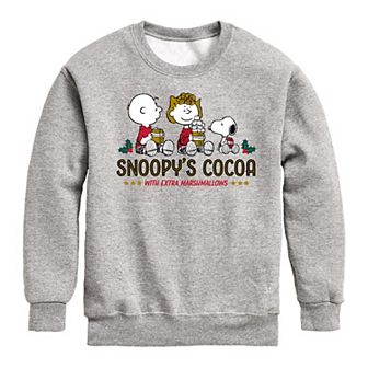 Boys 8-20 Peanuts Snoopys Cocoa Fleece Sweatshirt