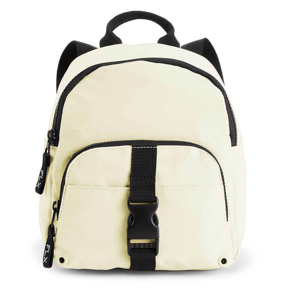 FLX White Mini Backpack Unity Quilted Front Pocket Mini Backpack White – Adorn Purse  main image 3