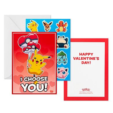 Hallmark Pokémon Valentines Day Cards & Stickers Assortment - 24 Classroom Cards with Envelopes
