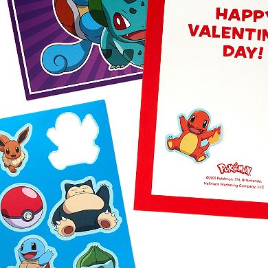 Hallmark Pokémon Valentines Day Cards & Stickers Assortment - 24 Classroom Cards with Envelopes