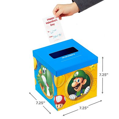 Hallmark Valentines Day Cards for Kids and Mailbox for Classroom Exchange - Super Mario Bros