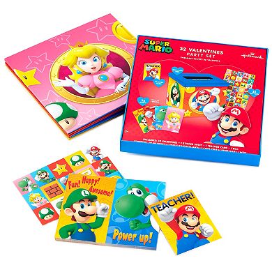 Hallmark Valentines Day Cards for Kids and Mailbox for Classroom Exchange - Super Mario Bros