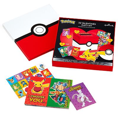 Hallmark Valentines Day Cards for Kids and Mailbox for Classroom Exchange -  Pokmon