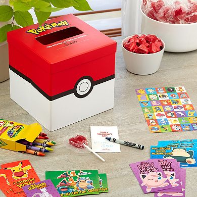 Hallmark Valentines Day Cards for Kids and Mailbox for Classroom Exchange - Pokémon