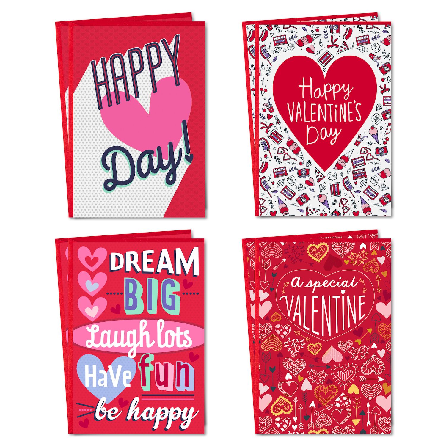 Hallmark Medium Valentine's Day Gift Bag with Tissue Paper (Red & Silver Heart)