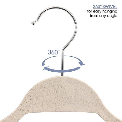 Elama Home 20 Piece Biodegradable Coat Hangers in Wheat