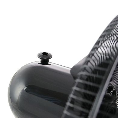 Impress 12 Inch 3 Speed Oscillating Table Fan in Black