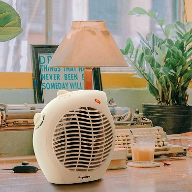 Impress Dual Setting Fan Heater with Adjustable Thermostat