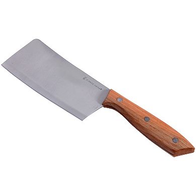 Gibson Everyday Seward 6 inch Stainless Steel Cleaver with Wooden Handle