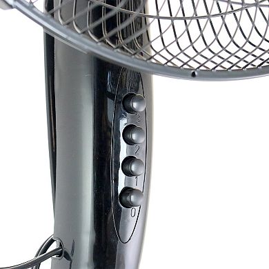 Impress Handi-Fan 16 Inch Oscillating Stand Fan in Black