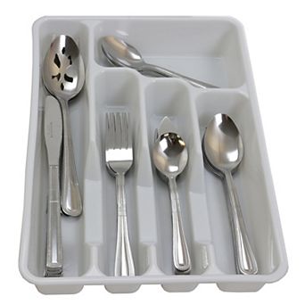 Gibson Everyday Basic Living Aston 45 pc Flatware Set with Plastic Tray