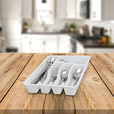 Gibson Everyday Basic Living Aston 45 Piece Flatware Set with Plastic Tray