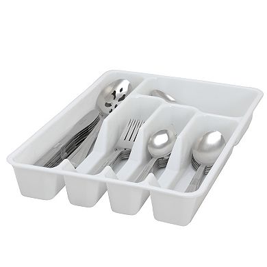 Gibson Everyday Basic Living Aston 45 Piece Flatware Set with Plastic Tray