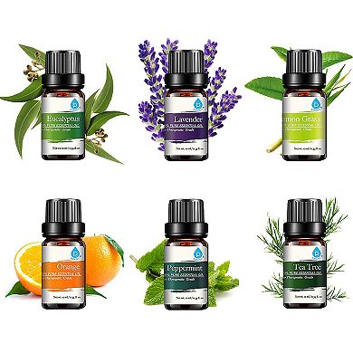 Pursonic 100% Pure Essential Aromatherapy Oils Gift Set-6 Pack