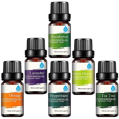 Pursonic 100% Pure Essential Aromatherapy Oils Gift Set-6 Pack