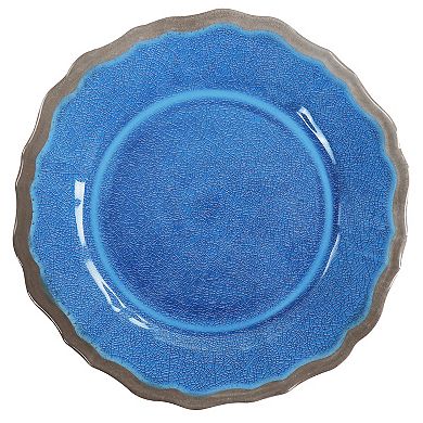 Elama Roma 12 Piece Melamine Dinnerware Set in Blue