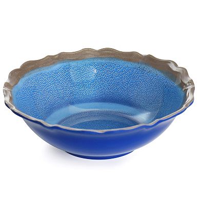 Elama Roma 12 Piece Melamine Dinnerware Set in Blue