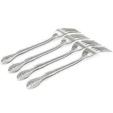 Gibson Everyday Abbie 4 Piece Stainless Steel Dinner Fork Set