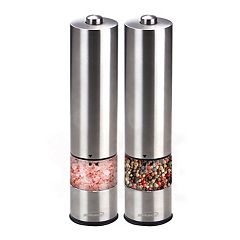 Lexi Home Copper 2 in 1 Electric Salt & Pepper Grinder - Stainless Steel  Salt & Pepper Grinder