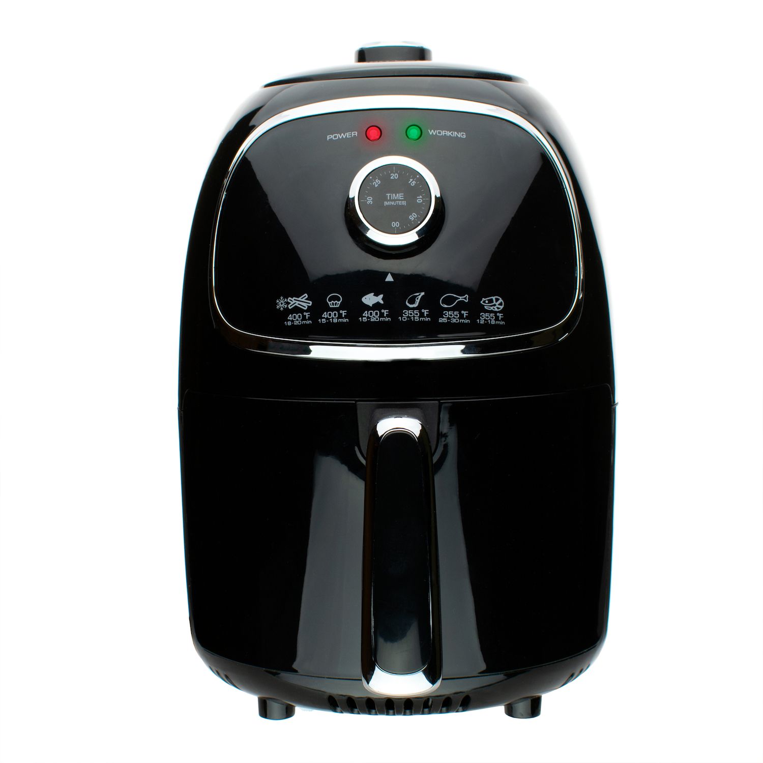 Brentwood Small 1400 Watt 4 Quart Electric Digital Air Fryer with Temperature Control in Red