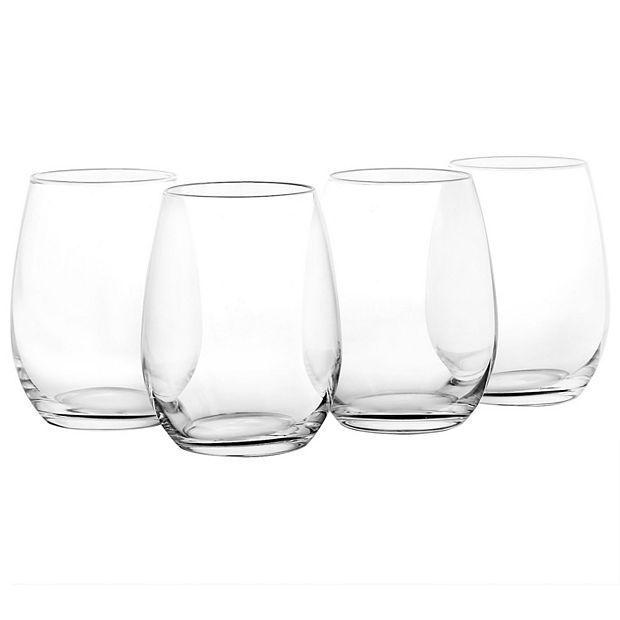 4-Piece Vintage Glassware Drinking Glasses Set with Old Fashioned