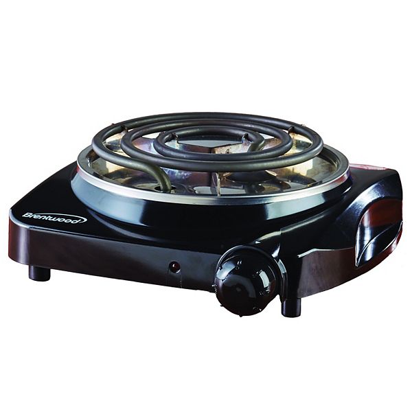 Brentwood Electric 1000 W Single Burner - Black - Black